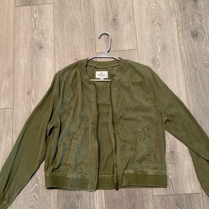 Olive zip up jacket